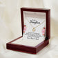 TO OUR DAUGHTER - WE LOVE YOU -DELICATE HEART NECKLACE