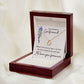 TO MY GORGEOUS GIRLFRIEND- WHEN I LOOK IN YOUR EYES-DELICATE HEART NECKLACE
