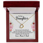 TO OUR DAUGHTER - WE LOVE YOU -DELICATE HEART NECKLACE