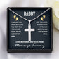 DADDY-I MAY JUST BE A BUMP-STAINLESS STEEL CROSS NECKLACE
