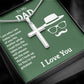 I AM WHO I AM COZ OF YOU- STAINLESS STEEL CROSS NECKLACE