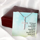 BE STRONG AND COURAGEOUS - STAINLESS STEEL CROSS NECKLACE