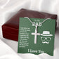 I AM WHO I AM COZ OF YOU- STAINLESS STEEL CROSS NECKLACE