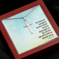 BE STRONG AND COURAGEOUS - STAINLESS STEEL CROSS NECKLACE