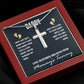 DADDY-I MAY JUST BE A BUMP-STAINLESS STEEL CROSS NECKLACE