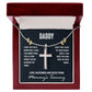 DADDY-I MAY JUST BE A BUMP-STAINLESS STEEL CROSS NECKLACE