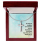 BE STRONG AND COURAGEOUS - STAINLESS STEEL CROSS NECKLACE