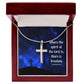 WHERE THE SPIRIT OF THE LORD - STAINLESS STEEL CROSS NECKLACE